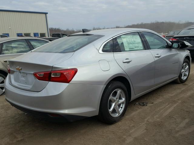 1G1ZB5ST1HF288635 - 2017 CHEVROLET MALIBU LS ვერცხლისფერი ფოტო 4