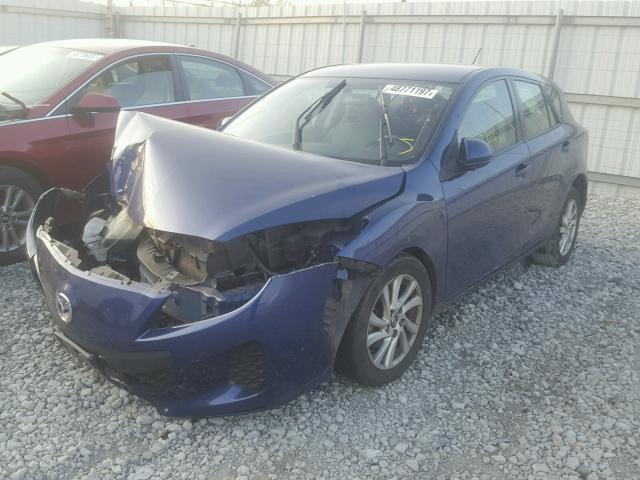 JM1BL1L75D1724068 - 2013 MAZDA 3 I BLUE photo 2