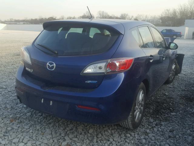 JM1BL1L75D1724068 - 2013 MAZDA 3 I BLUE photo 4