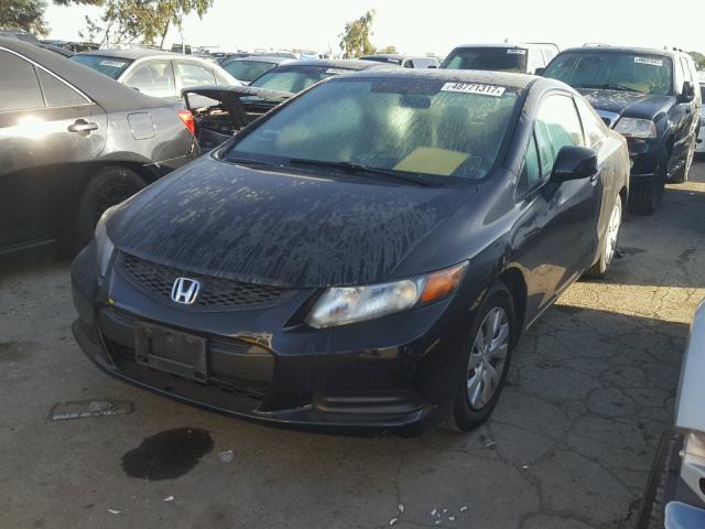 2HGFG3B59CH533921 - 2012 HONDA CIVIC LX BLACK photo 2