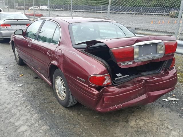 1G4HP54K824154714 - 2002 BUICK LESABRE CU RED photo 3