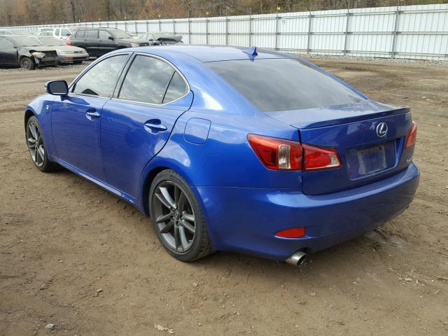 JTHBF5C25B5156833 - 2011 LEXUS IS 250 BLUE photo 3