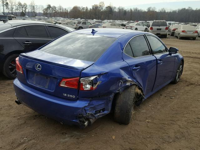 JTHBF5C25B5156833 - 2011 LEXUS IS 250 BLUE photo 4