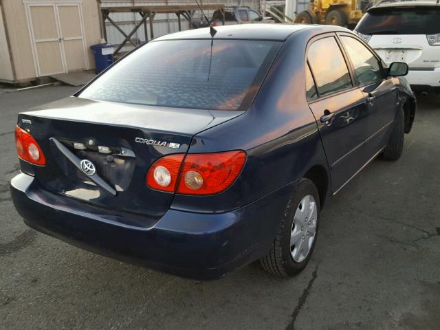 2T1BR32E67C738233 - 2007 TOYOTA COROLLA CE BLUE photo 4