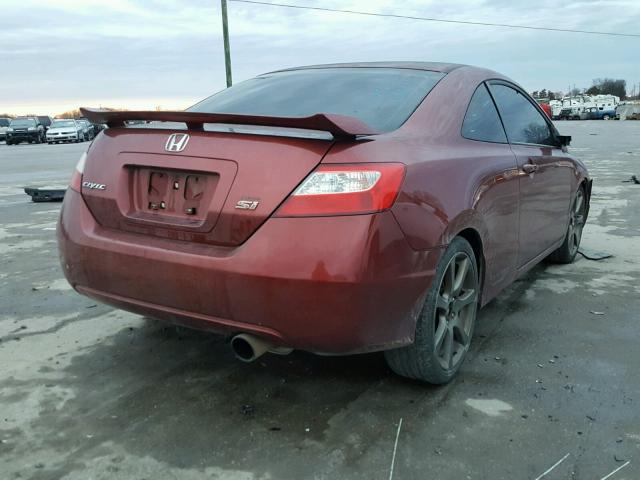 2HGFG21506H707102 - 2006 HONDA CIVIC SI MAROON photo 4