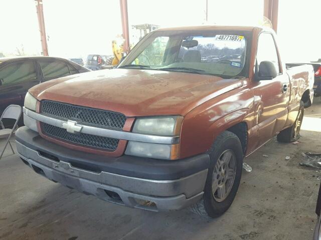 1GCEC14X57Z158172 - 2007 CHEVROLET SILVERADO ORANGE photo 2