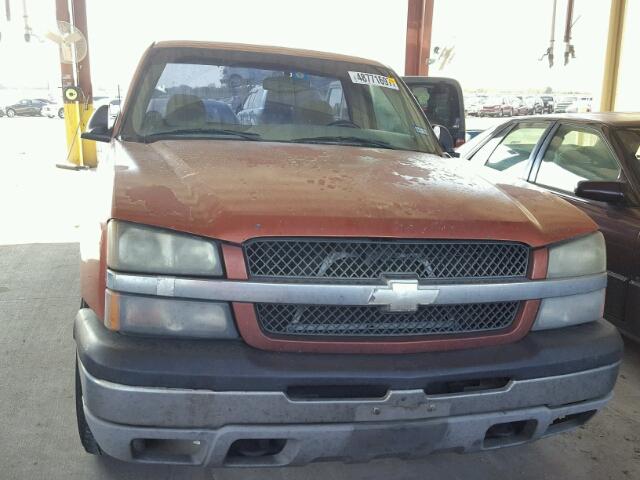 1GCEC14X57Z158172 - 2007 CHEVROLET SILVERADO ORANGE photo 9