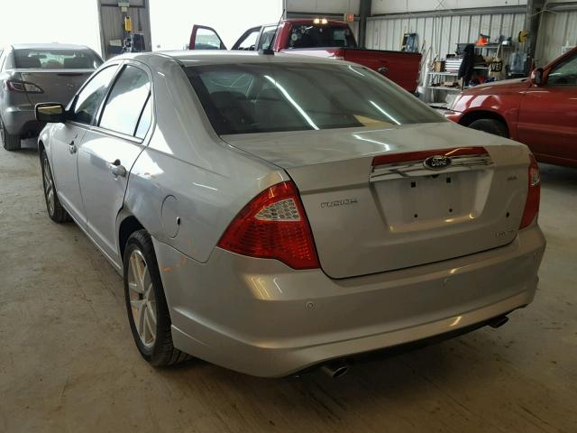 3FAHP0JG7CR412999 - 2012 FORD FUSION SEL SILVER photo 3