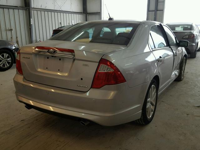 3FAHP0JG7CR412999 - 2012 FORD FUSION SEL SILVER photo 4