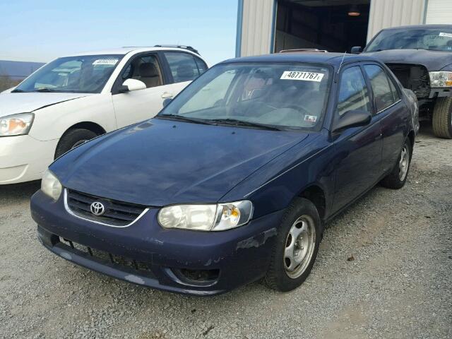 2T1BR12E91C392187 - 2001 TOYOTA COROLLA CE BLUE photo 2