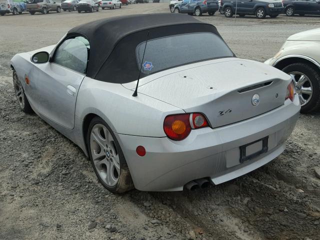 4USBT53483LT20126 - 2003 BMW Z4 3.0I ვერცხლისფერი ფოტო 3