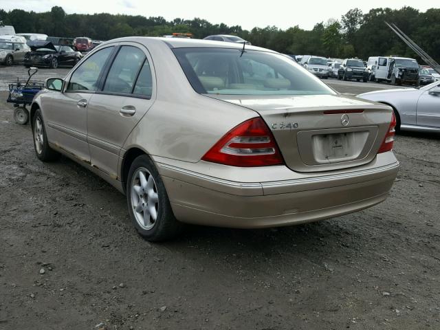 WDBRF61JX1F114942 - 2001 MERCEDES-BENZ C 240 BEIGE photo 3