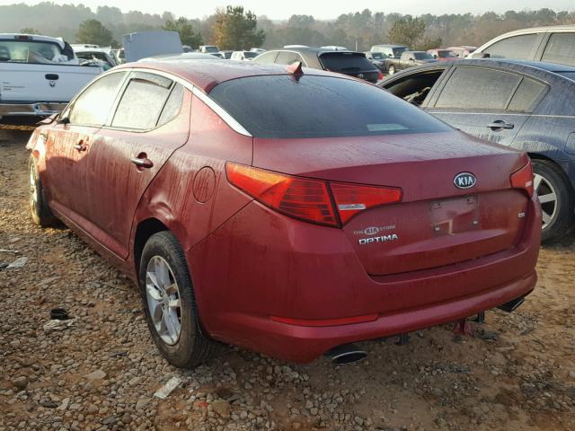 5XXGM4A79CG003293 - 2012 KIA OPTIMA LX RED photo 3