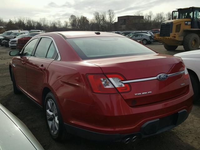 1FAHP2EWXBG100243 - 2011 FORD TAURUS SEL RED photo 3