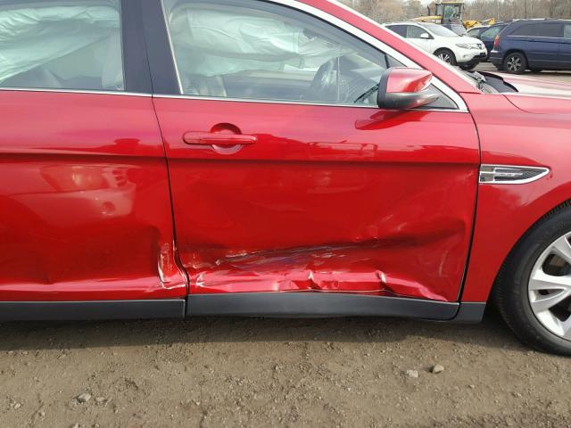 1FAHP2EWXBG100243 - 2011 FORD TAURUS SEL RED photo 9