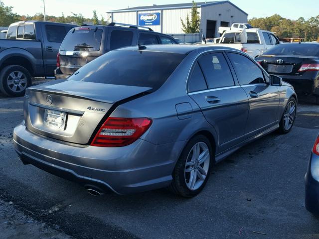 WDDGF8BB8CA712948 - 2012 MERCEDES-BENZ C 300 4MAT SILVER photo 4