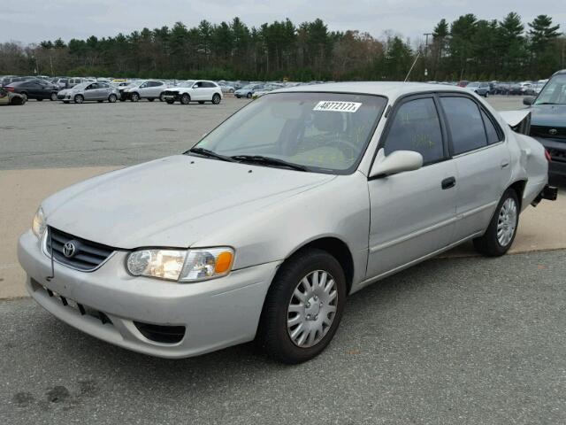 2T1BR12EX1C472467 - 2001 TOYOTA COROLLA CE SILVER photo 2