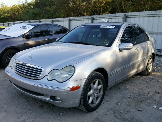 WDBRF61J32F251867 - 2002 MERCEDES-BENZ C 240 SILVER photo 2