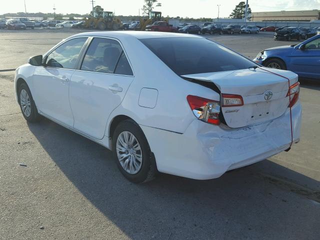 4T4BF1FK7DR296527 - 2013 TOYOTA CAMRY L WHITE photo 3