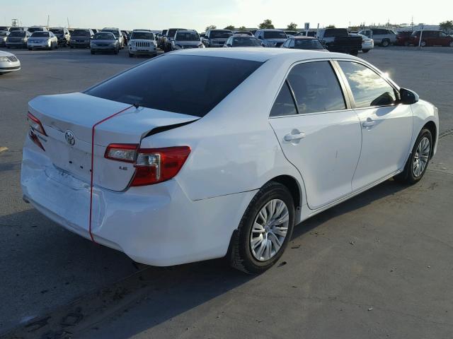 4T4BF1FK7DR296527 - 2013 TOYOTA CAMRY L WHITE photo 4