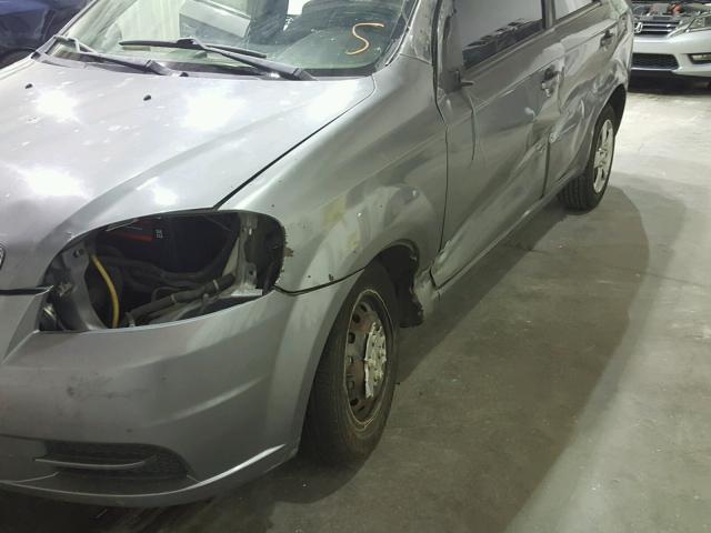 KL1TD56E89B325411 - 2009 CHEVROLET AVEO LS 灰色 照片 9