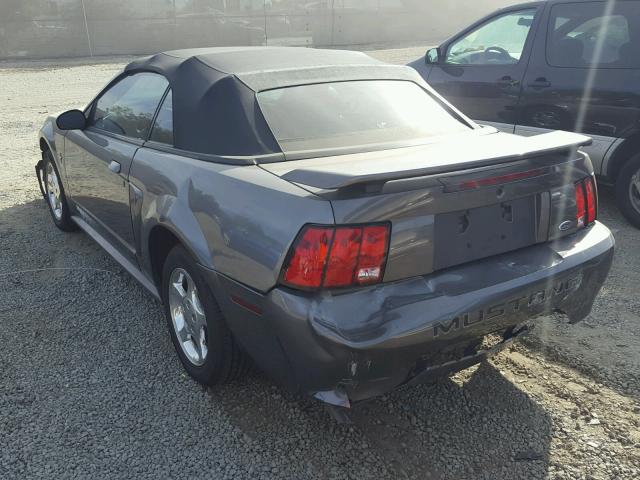 1FAFP44493F344265 - 2003 FORD MUSTANG GRAY photo 3