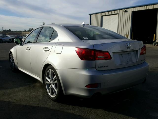 JTHBK262775034259 - 2007 LEXUS IS 250 SILVER photo 3