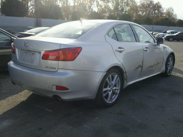 JTHBK262775034259 - 2007 LEXUS IS 250 SILVER photo 4