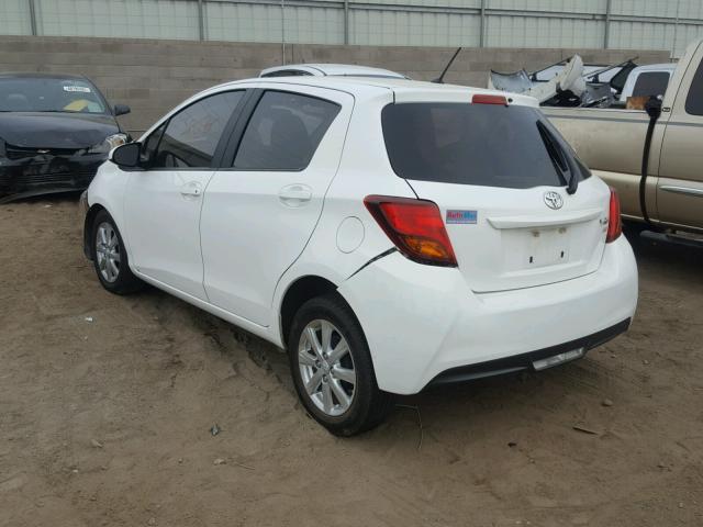 VNKKTUD32FA034270 - 2015 TOYOTA YARIS WHITE photo 3