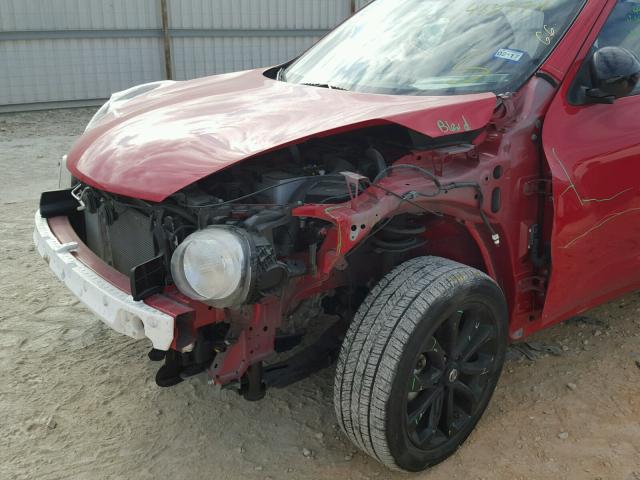 JN8AF5MV7ET483874 - 2014 NISSAN JUKE S RED photo 9