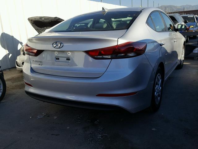 KMHD74LF9HU091208 - 2017 HYUNDAI ELANTRA SE SILVER photo 4