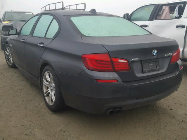 WBAXH5C51DDW16118 - 2013 BMW 528 XI BLACK photo 3