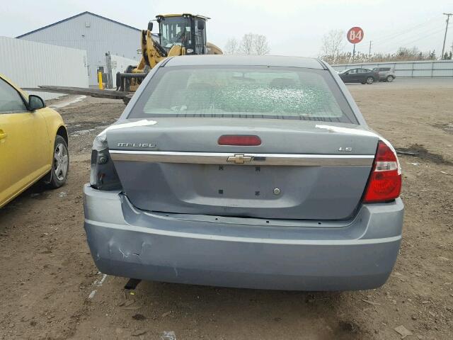 1G1ZS58F17F309225 - 2007 CHEVROLET MALIBU LS GRAY photo 9