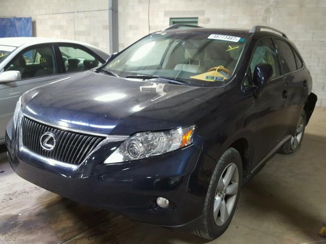 2T2BK1BA6AC017645 - 2010 LEXUS RX 350 BLUE photo 2