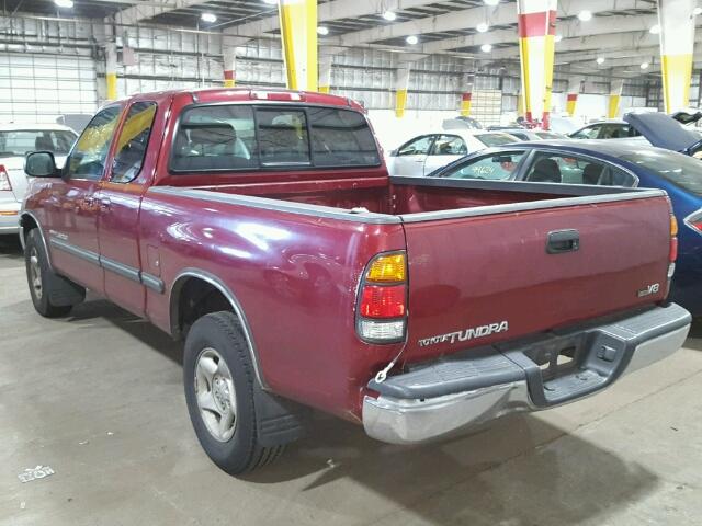 5TBRT34191S173722 - 2001 TOYOTA TUNDRA ACC BURGUNDY photo 3