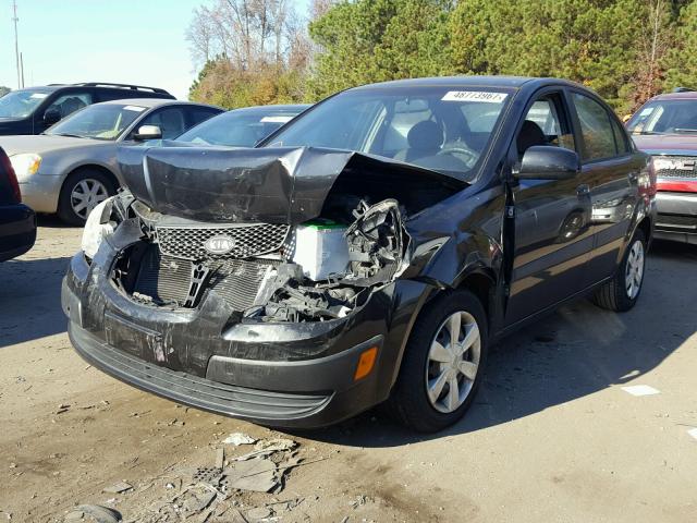 KNADE123276187262 - 2007 KIA RIO BASE GRAY photo 2