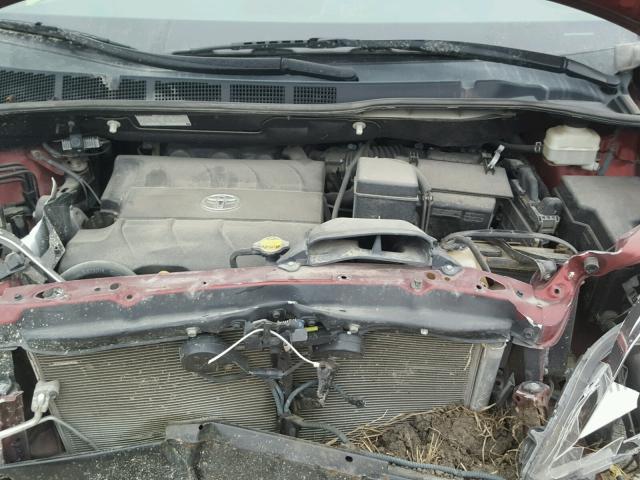 5TDYK3DC2BS006000 - 2011 TOYOTA SIENNA XLE BURGUNDY photo 7