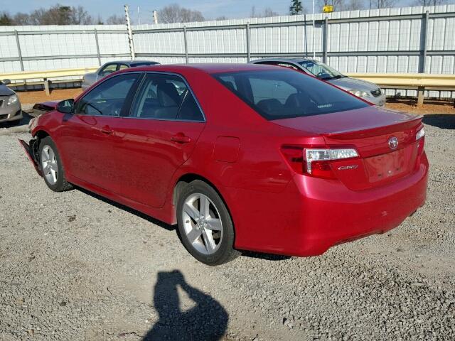 4T1BF1FK3DU671727 - 2013 TOYOTA CAMRY L RED photo 3