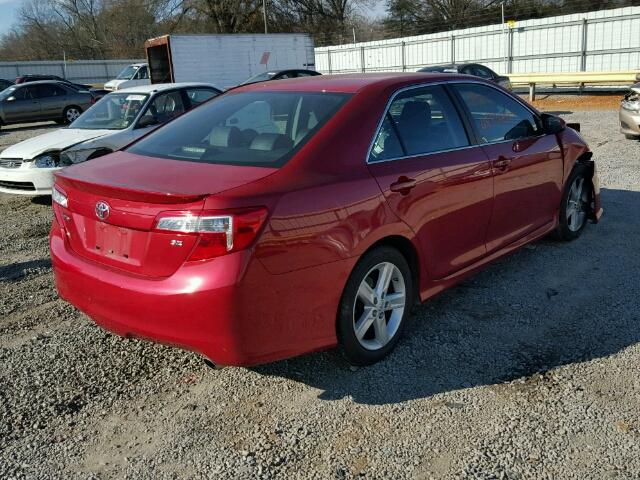 4T1BF1FK3DU671727 - 2013 TOYOTA CAMRY L RED photo 4