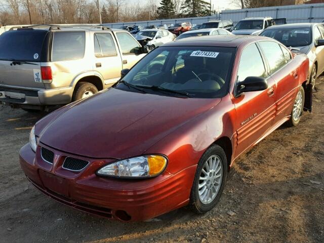 1G2NF52T71M567541 - 2001 PONTIAC GRAND AM S 勃艮第红 照片 2