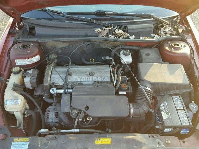 1G2NF52T71M567541 - 2001 PONTIAC GRAND AM S BURGUNDY photo 7