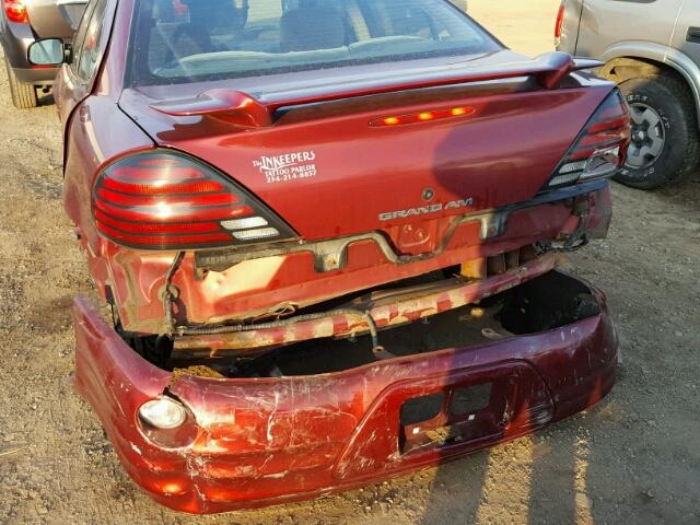 1G2NF52T71M567541 - 2001 PONTIAC GRAND AM S BURGUNDY photo 9