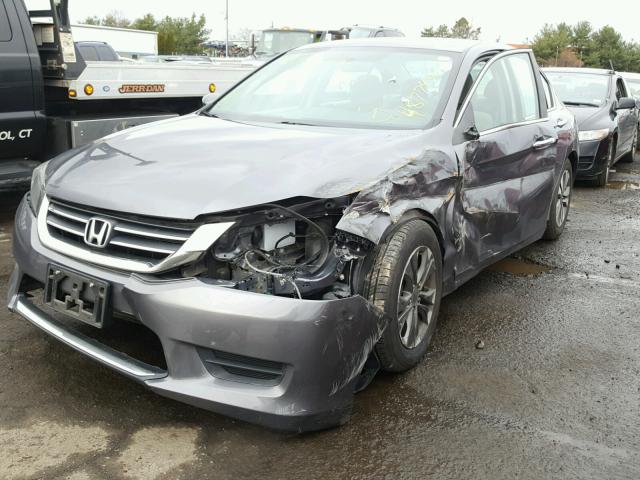 1HGCR2F35DA136335 - 2013 HONDA ACCORD LX GRAY photo 2