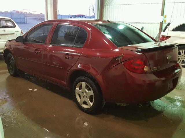 1G1AL55F677238001 - 2007 CHEVROLET COBALT LT MAROON photo 3