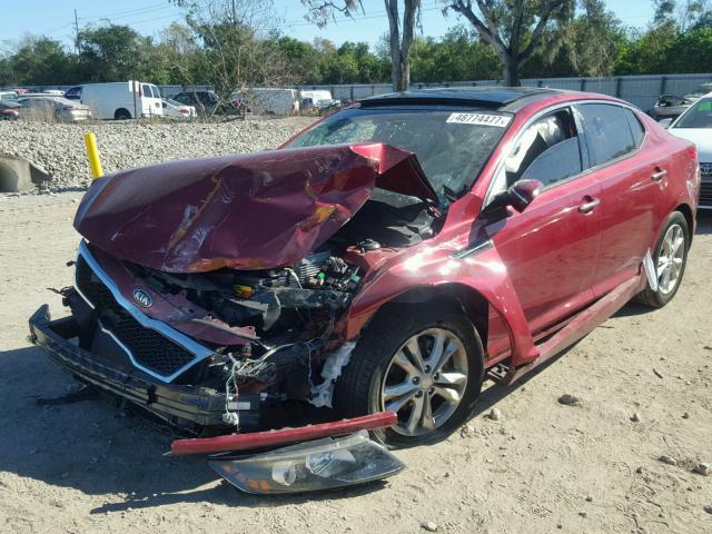 5XXGN4A77DG211168 - 2013 KIA OPTIMA EX RED photo 2