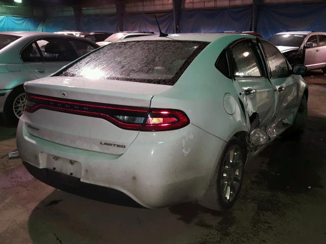 1C3CDFCA7DD320346 - 2013 DODGE DART LIMIT WHITE photo 4