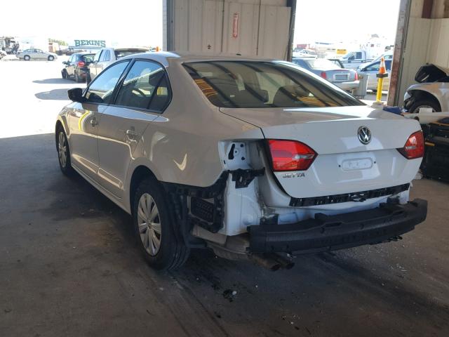 3VW1K7AJXBM343068 - 2011 VOLKSWAGEN JETTA BASE 白色 照片 3