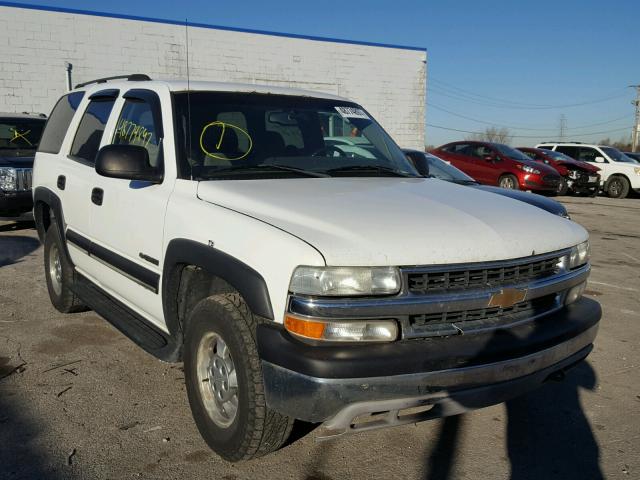 1GNEK13V03J149382 - 2003 CHEVROLET TAHOE K150 WHITE photo 1