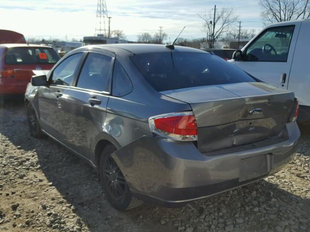 1FAHP35N09W113497 - 2009 FORD FOCUS SE GRAY photo 3