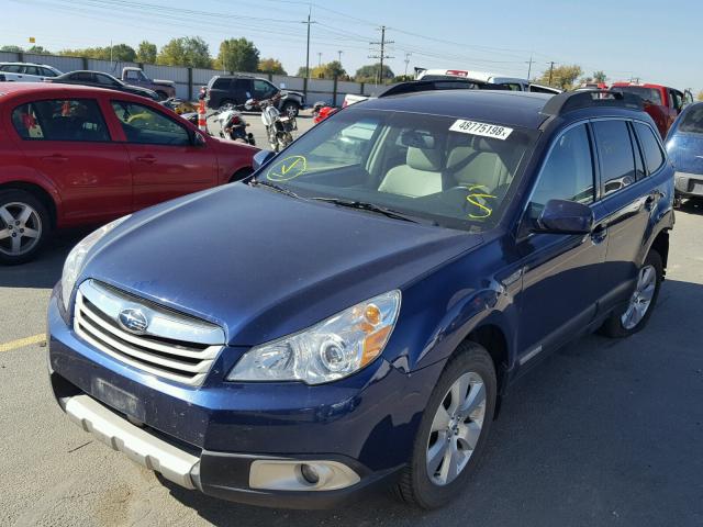 4S4BRDLC8B2427733 - 2011 SUBARU OUTBACK 3. BLUE photo 2